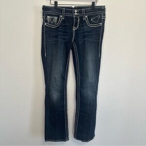 Vigoss Chelsea Slim Boot Jeans Dark Wash Size 7/8 33" Inseam